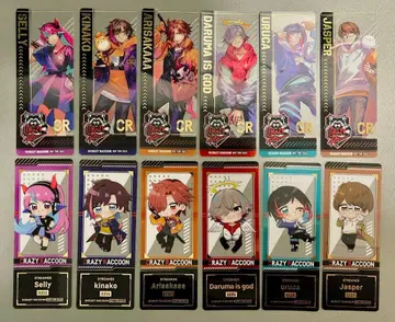 Crazy Raccoon 금박 클리어 책갈피 12종 컴플리트 세트