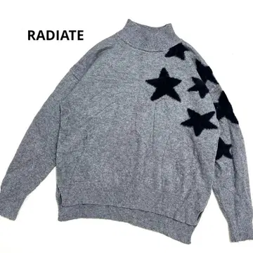 RADIATE 라디에이트 스타 니트 풀오버 멜란지 그레이 긴팔 스웨터