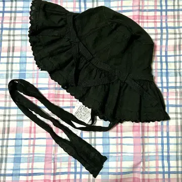 캔디 스트리퍼 BABY FRILL HAT 블랙 새상품급