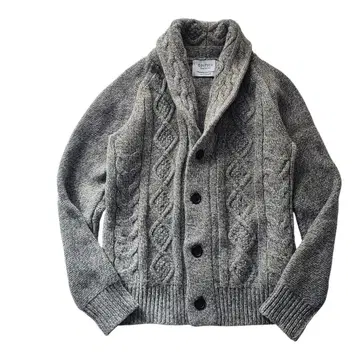 EDIFICE 램스울 100 케이블 짜임 숄 가디건 46