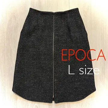 * EPOCA * 트위드 타이트 스커트 L 사이즈 박스 플리츠
