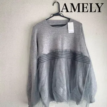 AMERY 튤 도킹 니트
