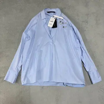 빅 사이즈 자라 우먼 펄 블라우스 셔츠 튜닉 오버 셔츠