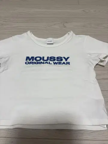 MOUSSY 크롭 T셔츠 화이트