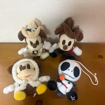 미키 미니 나이트메어 비포어 크리스마스 잭 봉제 인형 세트