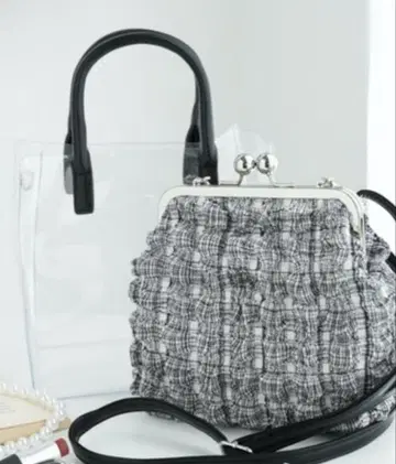 WEGO 팝콘 가마구치 클리어 숄더 이타백