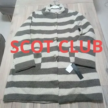 새상품 SCOT CLUB 스콧 클럽 38 보더 A라인 울 코트