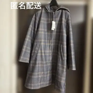 shuca 글로벌 워크 STR2WAY 코트 M 그레이 체크