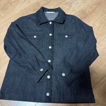 블랙 데님 자켓