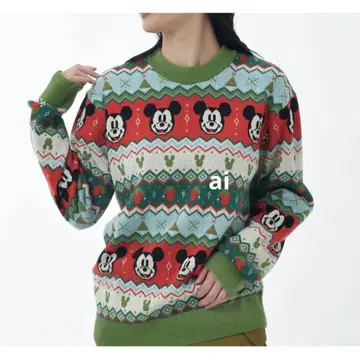 [새상품] 디즈니 스토어 크리스마스 미키 스웨터 L 사이즈
