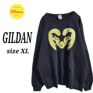 GILDAN 스웨트 셔츠 트레이닝복 백 프린트 블랙 남성용 XL