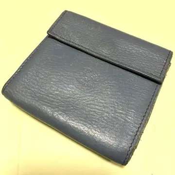 [ 일비종떼 ] 블루 가죽 접이식 지갑 컴팩트