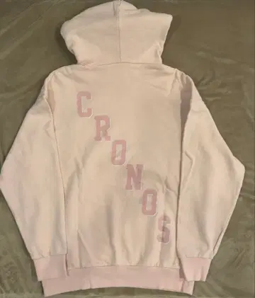CRONOS 핑크 후드 부착 후드티 [ M ]
