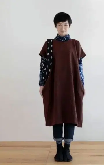 [새상품] 소우소우 시대방모 직사각형 의상 원피스