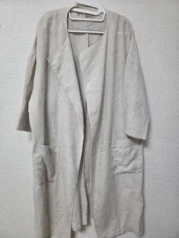 무인양품 100% 린넨 롱 자켓 ONE SIZE