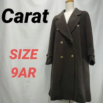 캐럿 롱 코트 더블 울 여성용 9AR