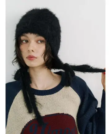 jouetie 샤기 리본 비니