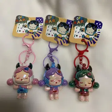 스컬 팬더 키링 3개 세트