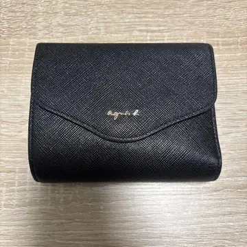 agnes b. 블랙 접이식 지갑
