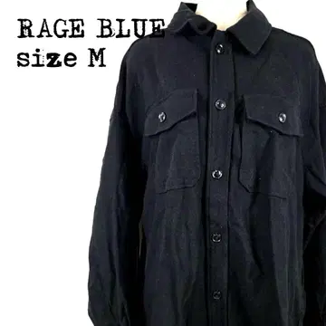 RAGEBLUE 레이지블루 블랙 셔츠 자켓 포켓 사이즈 M