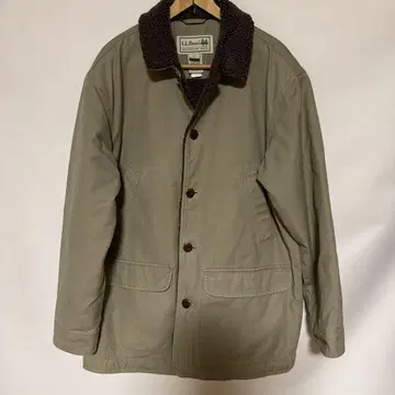 L.L. Bean 보아 옷깃 코트 카키색 헌팅 자켓