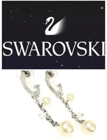 미사용 새상품 [SWAROVSKI ] 스와로브스키 펄 실버 귀걸이