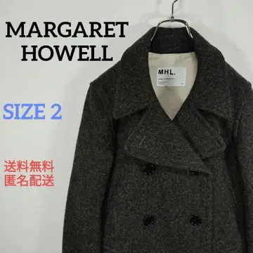 MARGARET HOWELL 피코트 울 100% 차콜 그레이