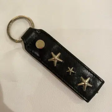JIMMY CHOO 가죽 키링 별 모양 스터드 장식