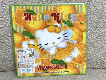 헬로키티 오렌지 타월 야마구치현 한정판 귤 페어리 눈 감은
