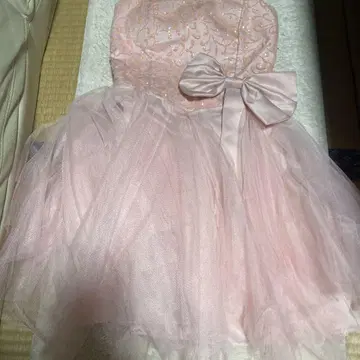 핑크 비즈 자수 드레스