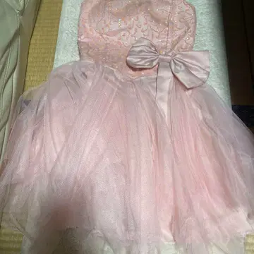 핑크 비즈 자수 드레스