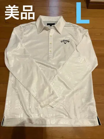 새상품급 Callaway 긴팔 피케 셔츠 화이트