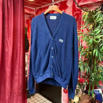 vintage Lite beer acrylic cardigan