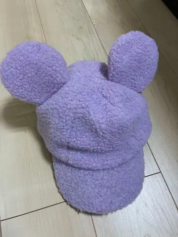 미키 귀도리 모자 라벤더 58cm