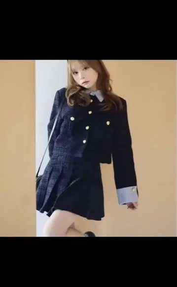 Titty&Co. 트위드 자켓 & 플리츠 스커트 셋업