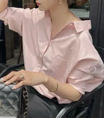 [ 묶음 판매 ] anuans 스탠다드 셔츠 핑크 화이트