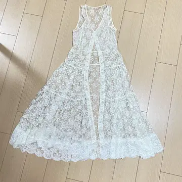 핑크하우스 레이스 베스트 원피스