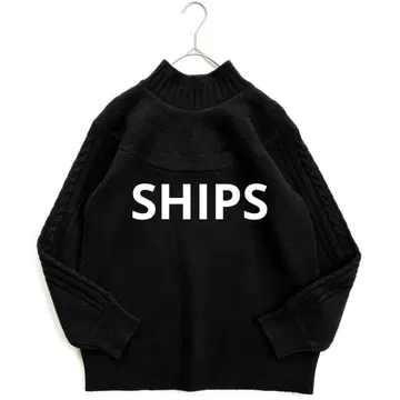 쉽스 SHIPS 울 케이블 니트 풀오버