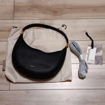 Songmont 블랙 가죽 핸드백