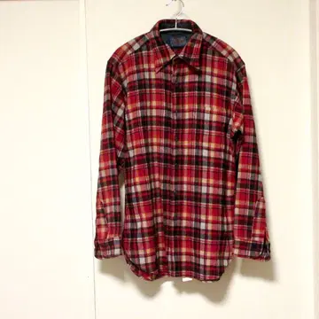 Pendleton 울 플란넬 셔츠 M 레드 계열 체크