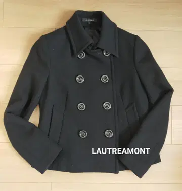 블랙 피 코트 더블 브레스트 [ LAUTREAMONT ]