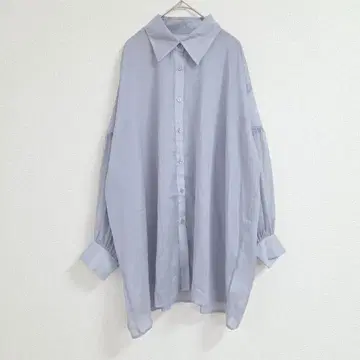 INGNI 시어 셔츠 블라우스 그레이 M 사이즈 오버 사이즈