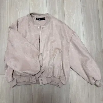ZARA 스웨이드 핑크 점퍼 M 사이즈