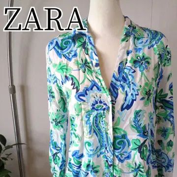 ZARA 자라 플라워 페이즐리 무늬 스키퍼 셔츠 겉옷으로도 활용 가능