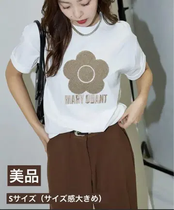 MARY QUANT 플라워 모티브 T셔츠 S 새상품급