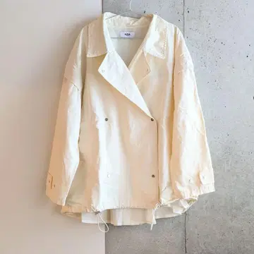 AZUL BY MOUSSY 2WAY 밀리터리 미들 코트 아이보리