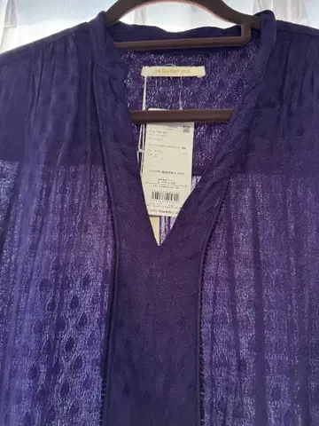 누키테파 퍼플 롱 기장 원피스