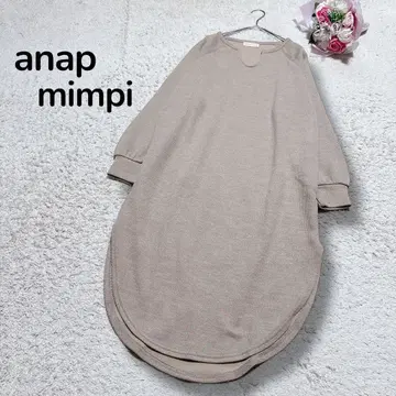 [아냅 민피 anap mimpi] 긴팔 튜닉 원피스 소프트 니트 F