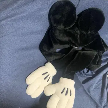 디즈니 미키 팬캡 모자 방한모 TDR 머플러캡