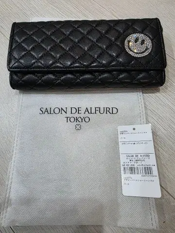 SALON DE ALFURD 퀼팅 장지갑 블랙